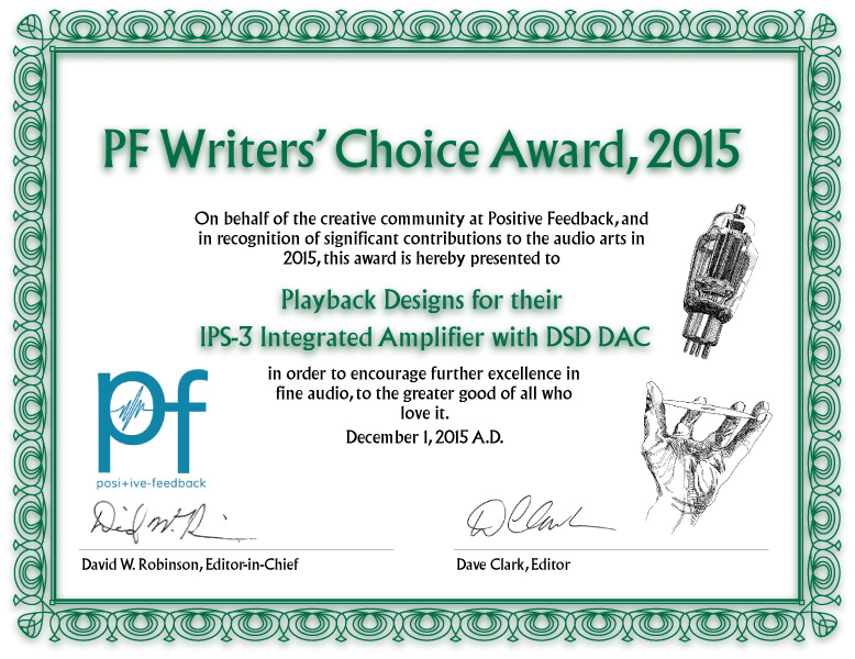 Writer's Choice Award 2015 for the IPS-3
